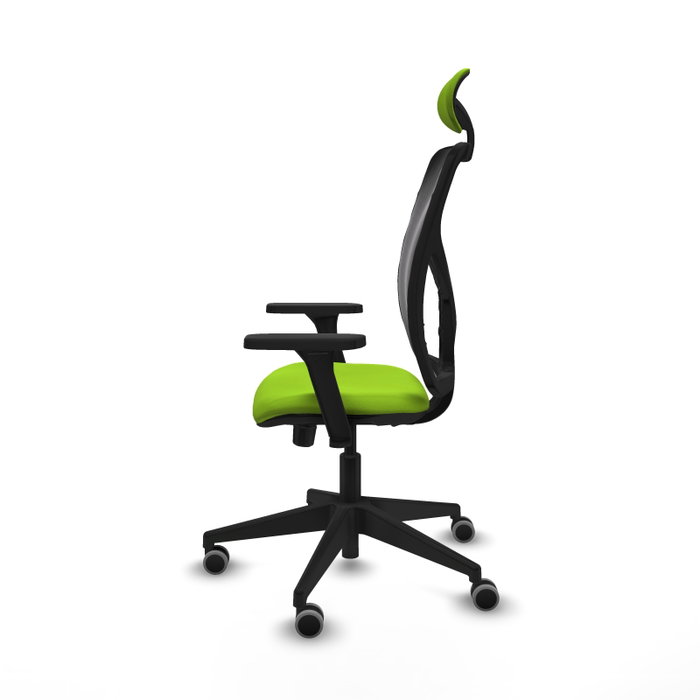 PIQUERAS Y CRESPO Silla de oficina Motilla Pistacho/Negro con Brazos 3D y Cabecero Fijo PIQUERAS Y CRESPO Silla de oficina Motilla Pistacho/Negro con Brazos 3D y Cabecero Fijo