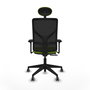 PIQUERAS Y CRESPO Silla de oficina Motilla Pistacho/Negro con Brazos 3D y Cabecero Fijo