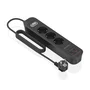 Aisens Regleta de Enchufes Multifunción 3 Tomas + Cargador 20W 2xUSB-C 2xUSB-A Negro ASPS-2A2C11-BK