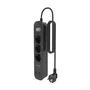 Aisens Regleta de Enchufes Multifunción 3 Tomas + Cargador 20W 2xUSB-C 2xUSB-A Negro ASPS-2A2C11-BK