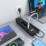 Aisens Regleta de Enchufes Multifunción 3 Tomas + Cargador 20W 2xUSB-C 2xUSB-A Negro ASPS-2A2C11-BK