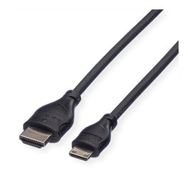 ROLINE Cable HDMI High Speed con Ethernet y Mini HDMI de 2 m
