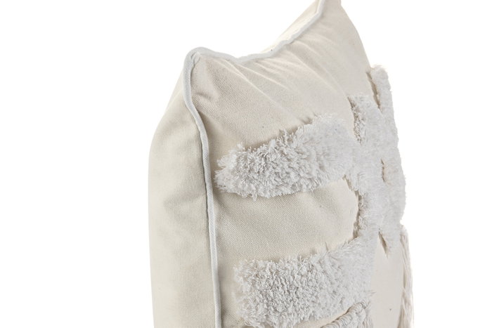 DKD Home Decor Cojín de Poliéster 45x45 cm Crudo Pack de 2