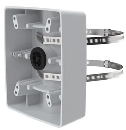 Axis AXIS T91B57 01470-001 Soporte de montaje para poste, 100-410 mm, blanco, aluminio, IK10