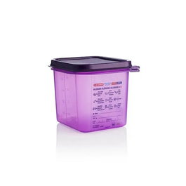 ARAVEN Recipiente Hermético GN 1/6 Morado para Alérgenos