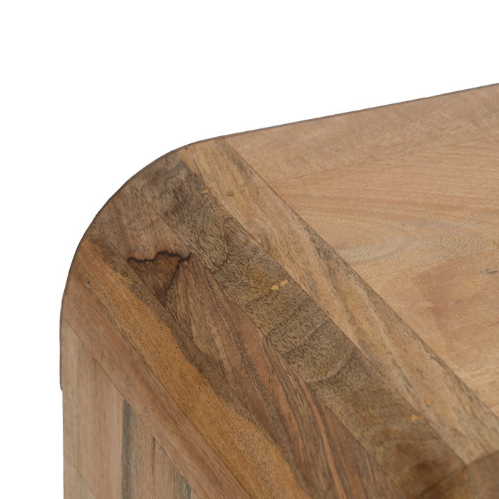 Ixia Mesita de noche de madera de mango natural 45 x 30 x 55 cm Ixia Mesita de noche de madera de mango natural 45 x 30 x 55 cm