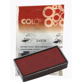 Colop E-20 Almohadilla Sello Rojo Blister -2U-