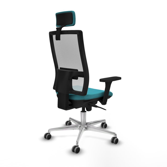 PIQUERAS Y CRESPO Silla de oficina Horna con Mecanismo Sincro, Turquesa y Blanco PIQUERAS Y CRESPO Silla de oficina Horna con Mecanismo Sincro, Turquesa y Blanco