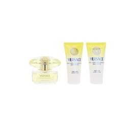 Versace Yellow Diamond Eau de Toilette Estuche CoFraje Regalo - Perfume Femenino Floral 50 ml + Gel Ducha + Loción Corporal (3 Piezas)