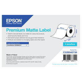 Epson Premium Matte Label Rollo Continuo 203mm x 60m