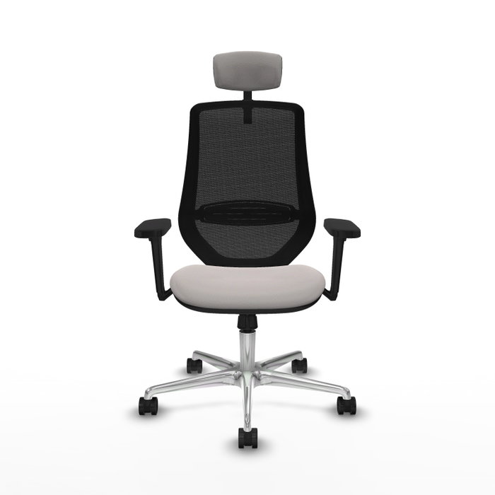 PIQUERAS Y CRESPO Silla de oficina Mardos con mecanismo Sincro Blanco y Negro