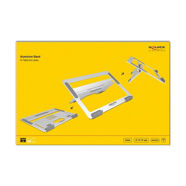 DeLOCK Soporte para tabletas y portátiles 18415 en aluminio DeLOCK Soporte para tabletas y portátiles 18415 en aluminio
