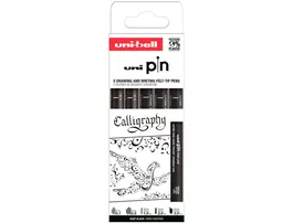 Uniball PIN Rotulador Caligrafico Negro Blister 5 Unidades
