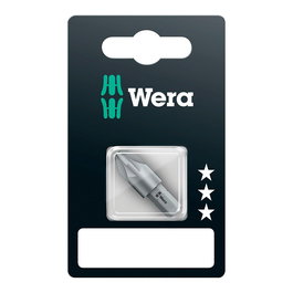 Wera PZ4 Punta Pozidrive para portapuntas hexagonal de 1/4 pulg, 32 mm de longitud, compatible con DIN ISO 1173-D