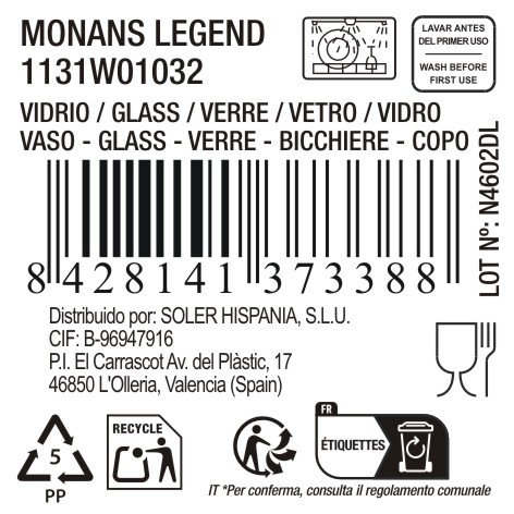La Mediterranea Vaso Monans Legend 34cl MD