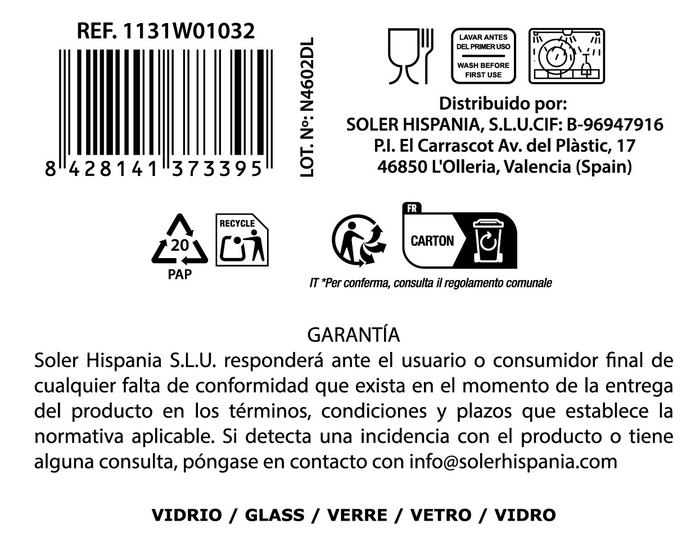 La Mediterranea Vaso Monans Legend 34cl MD