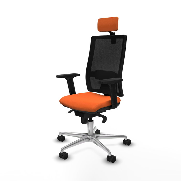 PIQUERAS Y CRESPO Silla de oficina Horna con mecanismo Sincro, Naranja y Negro PIQUERAS Y CRESPO Silla de oficina Horna con mecanismo Sincro, Naranja y Negro