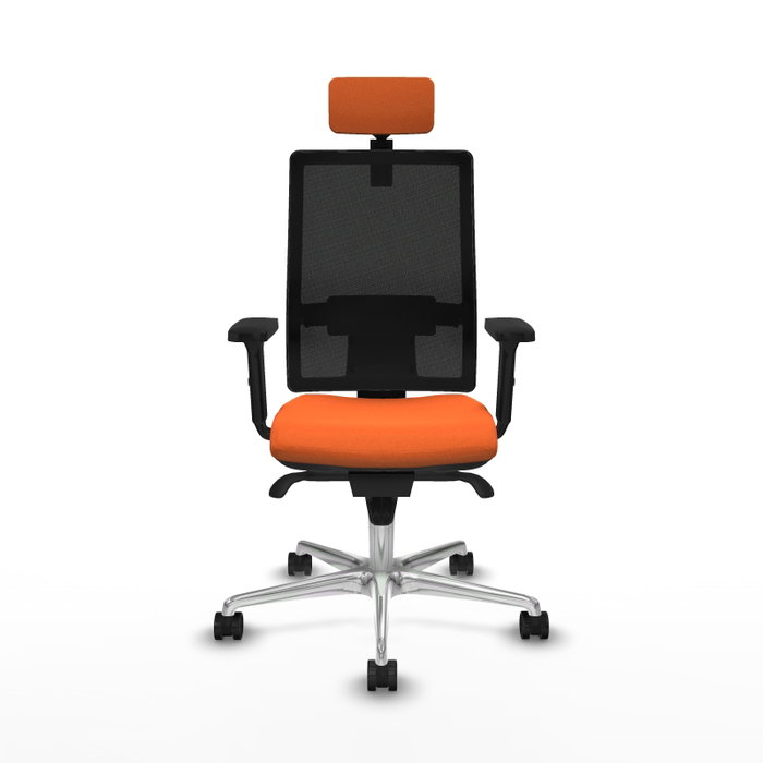 PIQUERAS Y CRESPO Silla de oficina Horna con mecanismo Sincro, Naranja y Negro PIQUERAS Y CRESPO Silla de oficina Horna con mecanismo Sincro, Naranja y Negro