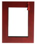 DKD Home Decor Espejo Abeto MDF 70x2x90 Rojo y Negro
