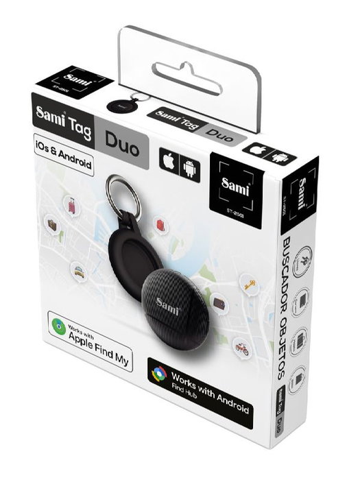SAMI Sami tag duo buscador objetos ios & android negro