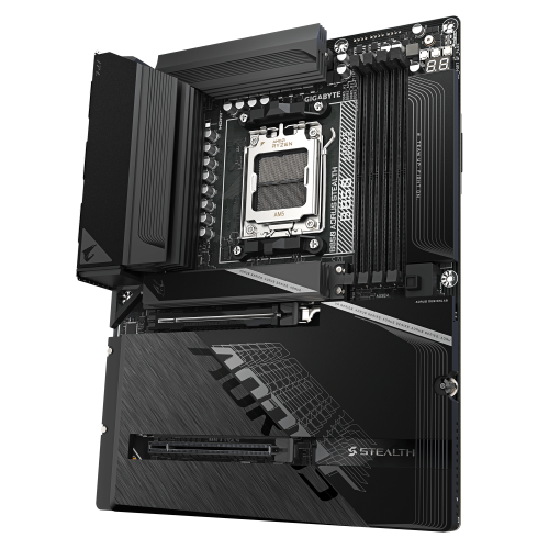 Gigabyte B850 Aorus Stealth AM5 Placa Base ATX - AMD Ryzen 7000/8000/9000, DDR5 8200MHz (OC), 4x M.2, Wi-Fi 7, 5GbE LAN, USB 3.2 Gen 2, HDMI 2.1 - Ref: 9MB85STL-00-G10