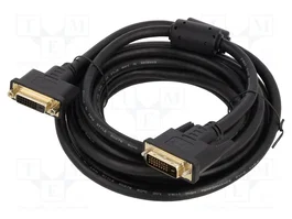 DELOCK Cable DVI-D (24+1) de 5m, Negro