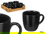 Vessia Taza Cafe Con Leche Negro 210 ml Ceramica Loza 11x8x8cm (Set de 24)