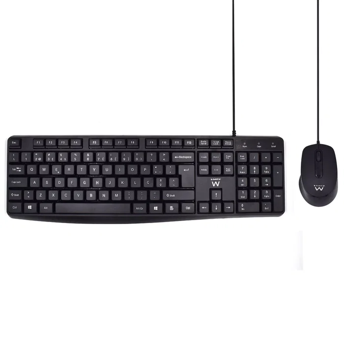 Ewent EW3007 Kit de Teclado Portugués y Ratón Negro Ewent EW3007 Kit de Teclado Portugués y Ratón Negro