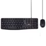Ewent EW3007 - Teclado con Ratón USB con Cable para Oficina, Interruptor de Membrana, Diseño QWERTY Portugués, Teclado Completo 104 Teclas, Color Negro