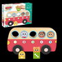 Goula Juego Educativo 1 to 5 Bus de Madera con 5 Animales para Colocar - Juguete para Niños +18 Meses