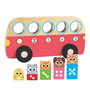 Goula Juego Educativo 1 to 5 Bus de Madera con 5 Animales para Colocar - Juguete para Niños +18 Meses
