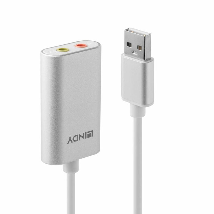 Lindy Adaptador de Audio USB Tipo A a Jack 3.5mm Lindy Adaptador de Audio USB Tipo A a Jack 3.5mm