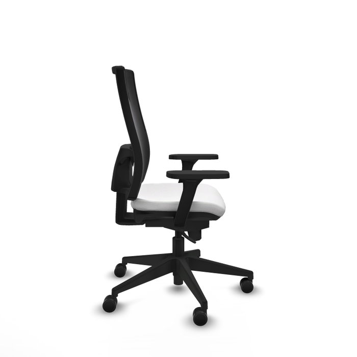 PIQUERAS Y CRESPO Silla de oficina Horna con mecanismo Sincro, Blanco y Negro