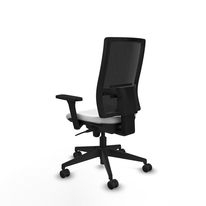 PIQUERAS Y CRESPO Silla de oficina Horna con mecanismo Sincro, Blanco y Negro