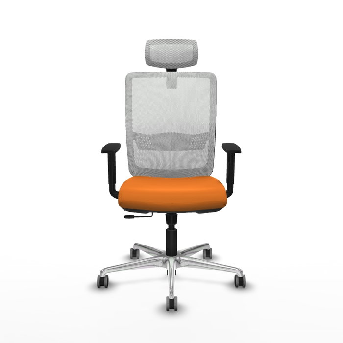 PIQUERAS Y CRESPO Silla de oficina Haches Naranja y Blanco