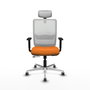 PIQUERAS Y CRESPO Silla de oficina Haches Naranja y Blanco
