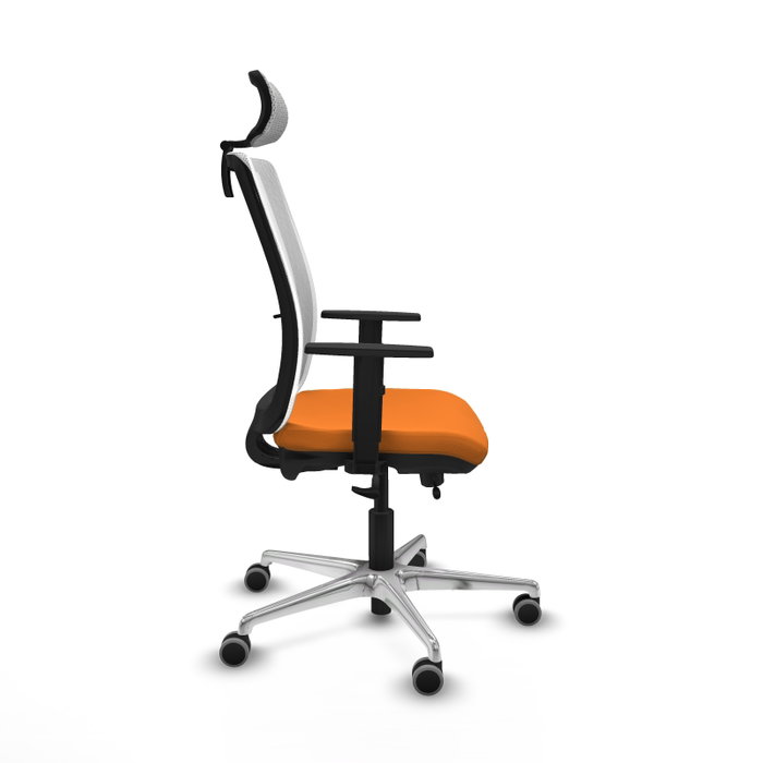 PIQUERAS Y CRESPO Silla de oficina Haches Naranja y Blanco