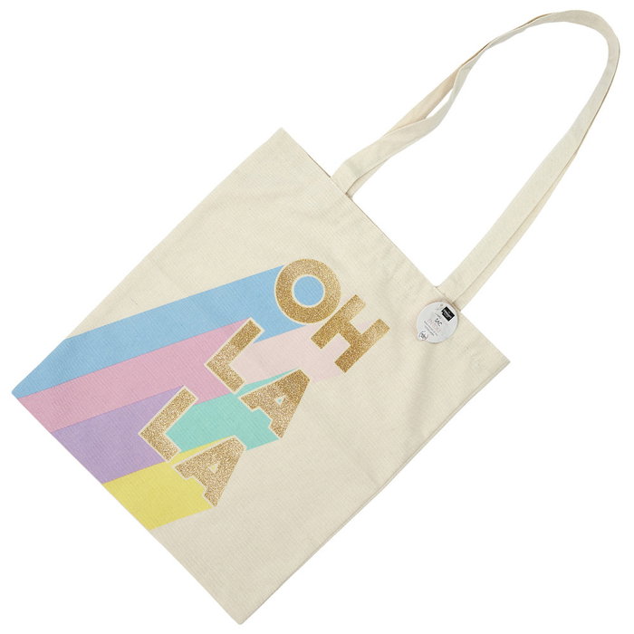 The Concept Factory Bolsa Tote Bag "Oh La La" Colección Rainbow - Algodón con detalles dorados The Concept Factory Bolsa Tote Bag "Oh La La" Colección Rainbow - Algodón con detalles dorados