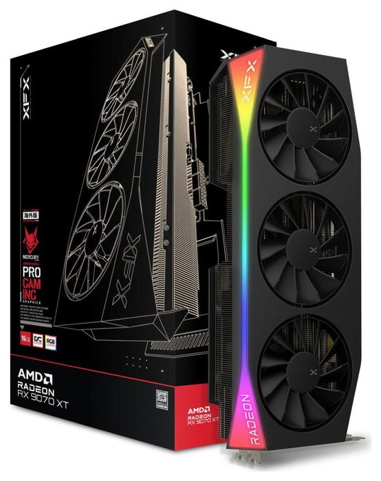 XFX Mercury Radeon RX 9070 XT OC Gaming Edition 16GB GDDR6 XFX Mercury Radeon RX 9070 XT OC Gaming Edition 16GB GDDR6