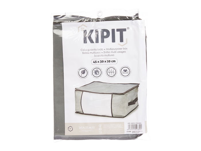 Kipit Caja Guarda Ropa Gris 45x30x20 cm (Set de 36)