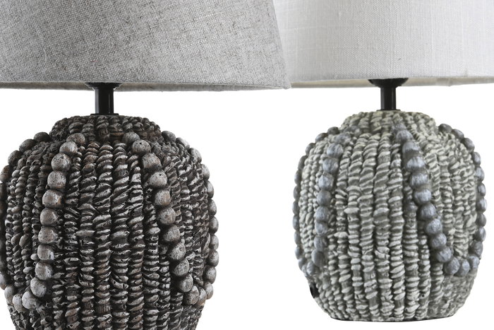 DKD Home Decor Lámpara de Sobremesa de Gres y Poliéster Negro y Verde (Pack de 2) introduced by surtido DKD Home Decor Lámpara de Sobremesa de Gres y Poliéster Negro y Verde (Pack de 2) introduced by surtido