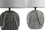 DKD Home Decor Lámpara de Sobremesa de Gres y Poliéster Negro y Verde (Pack de 2) introduced by surtido