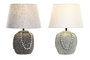 DKD Home Decor Lámpara de Sobremesa de Gres y Poliéster Negro y Verde (Pack de 2) introduced by surtido