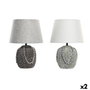 DKD Home Decor Lámpara Sobremesa Atlántico Negro Verde 24 x 34 x 24 cm (2 Unidades)