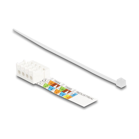 DeLOCK Conector RJ45 Cat.6A con pestillo de empuje y tracción, Plata