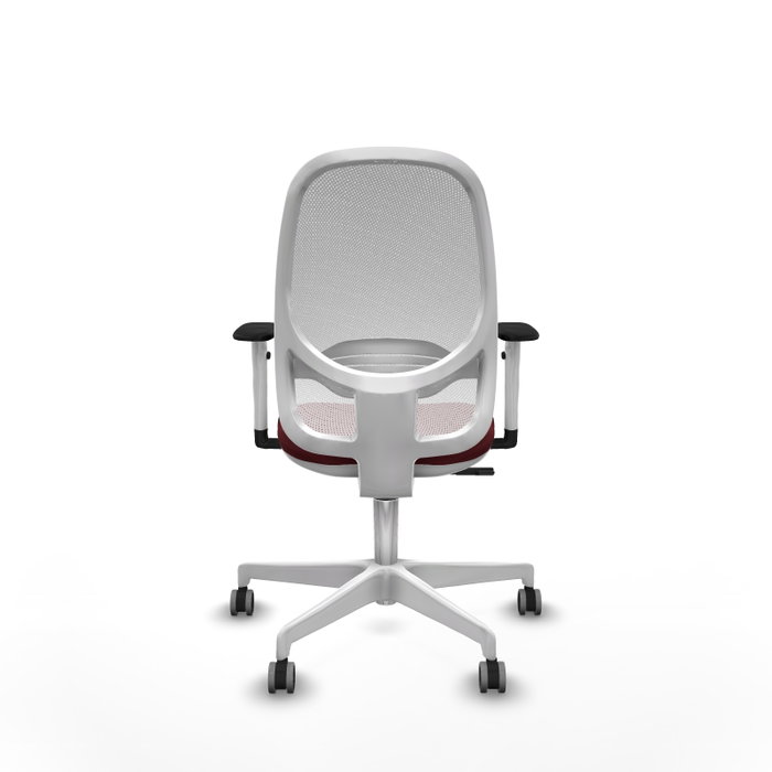 PIQUERAS Y CRESPO Silla de oficina Cilanco con mecanismo Sincro, Granate y Blanco