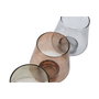 DKD Home Decor Set de 3 Jarrones de Cristal Verde, Ámbar y Azul
