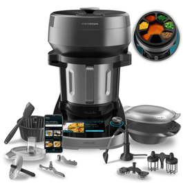 Cecotec Mambo Cooking Unique Robot de Cocina con Autodispensador, 2200 W, 4.5 L, Negro, ChefCrown, 45 Funciones, App
