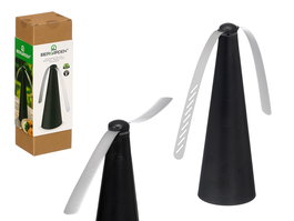 Ibergarden Espantamoscas Eléctrico y Moscas Cónico Negro, 39x24.5x8 cm, Funciona con 2 Pilas AA (No Incluidas) (Set de 12)