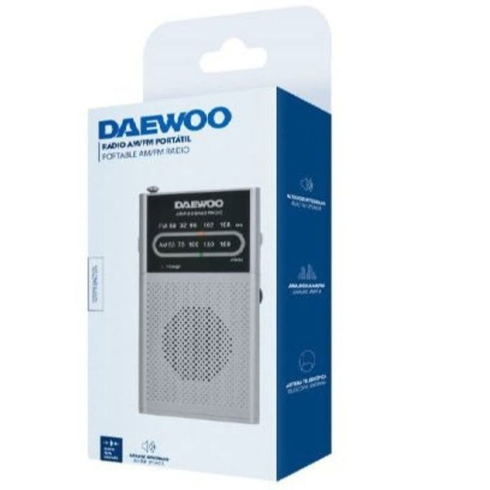 Daewoo DW1027SL Radio Portátil AM/FM Plata
